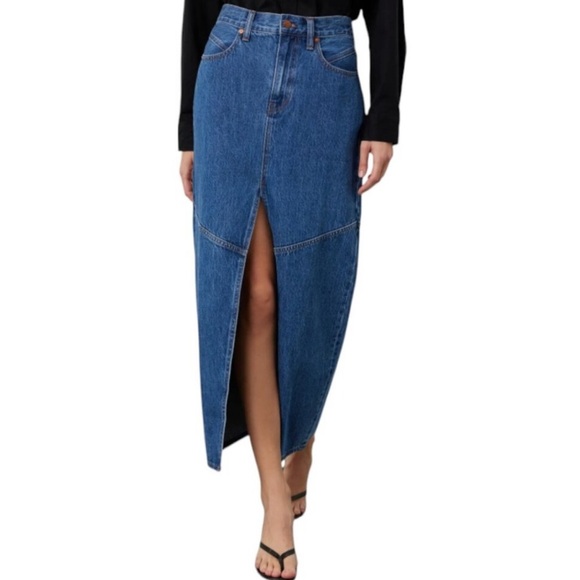 Madewell Denim Maxi Skirt Sz 29 - Picture 2 of 11
